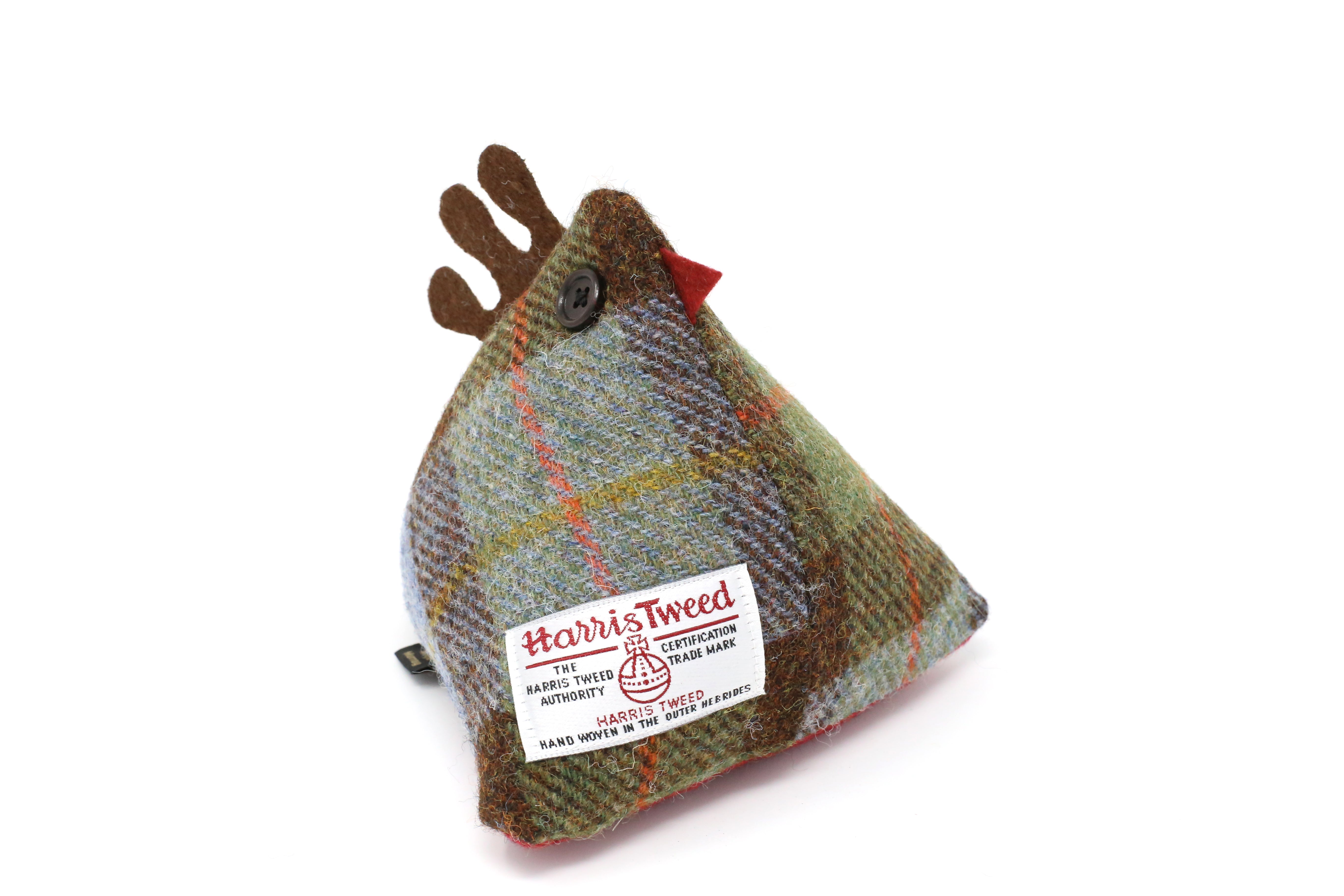 Harris Tweed Chicken Doorstop