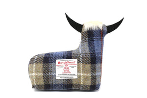 Harris Tweed Highland Cow Doorstop