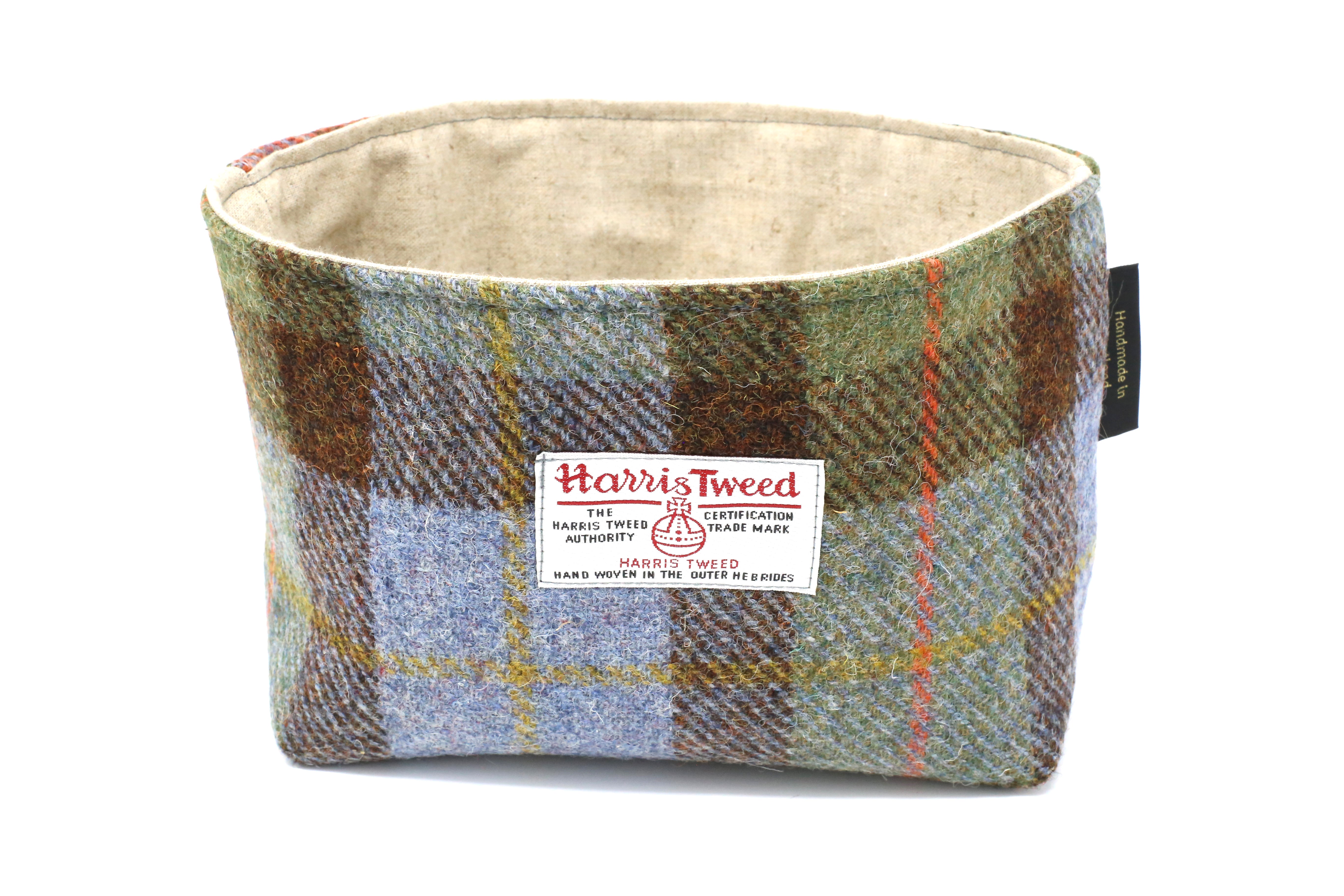 Harris Tweed Linen Basket