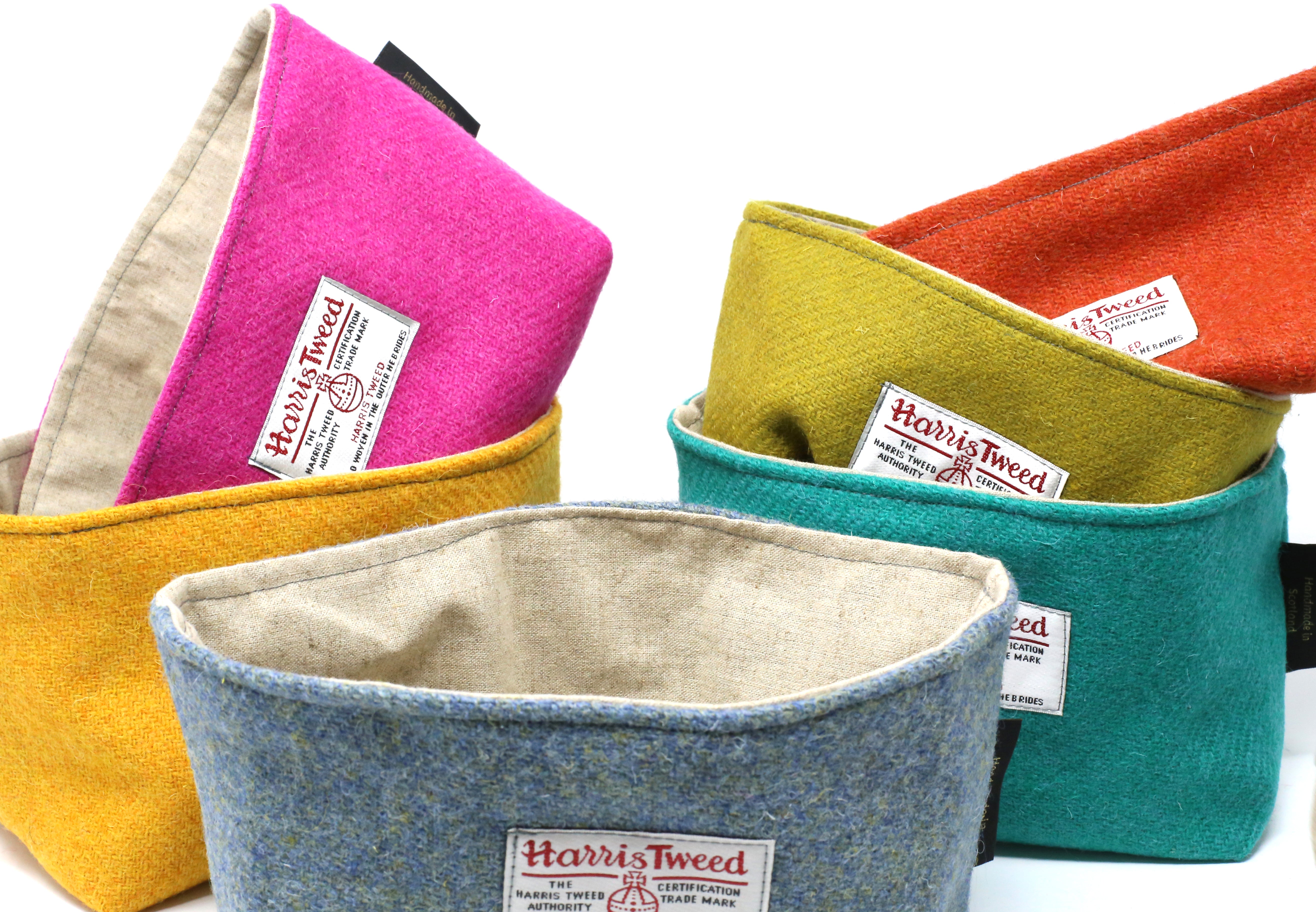 Harris Tweed Linen Basket