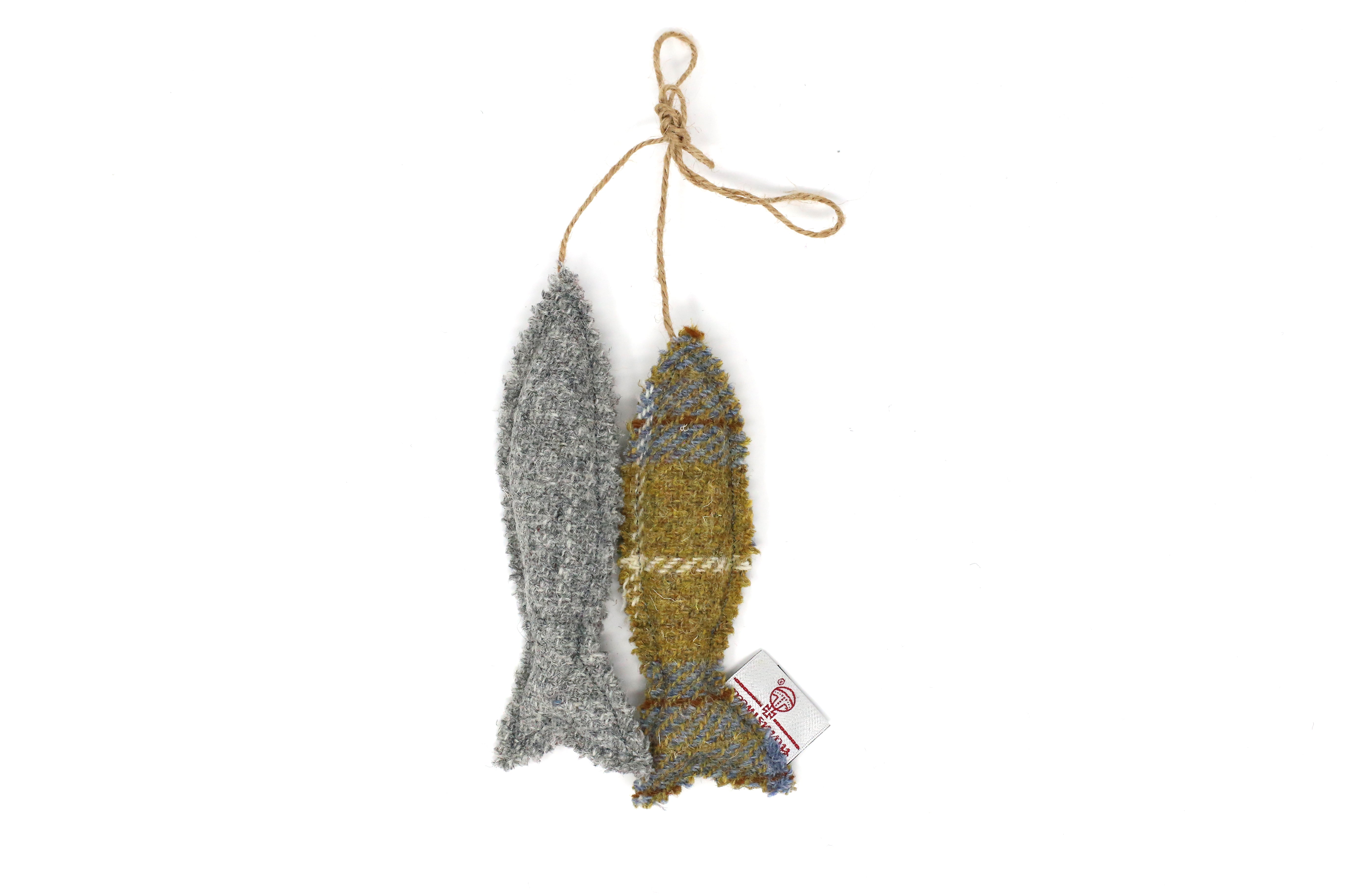 Harris Tweed Fish Pair